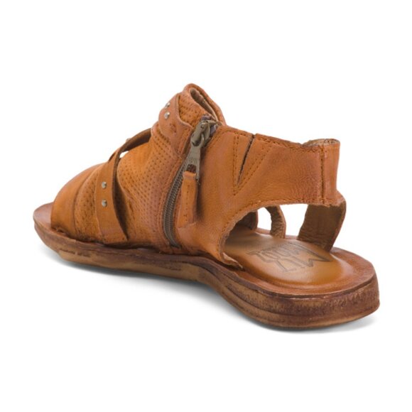 NEW MIZ MOOZ Leather Francy Flat Sandals Nutmeg for women 252 - Picture 4 of 14